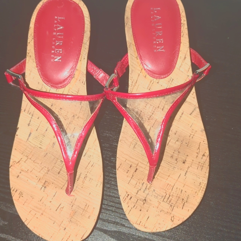 Ralph Lauren wedge sandal  with low heel .